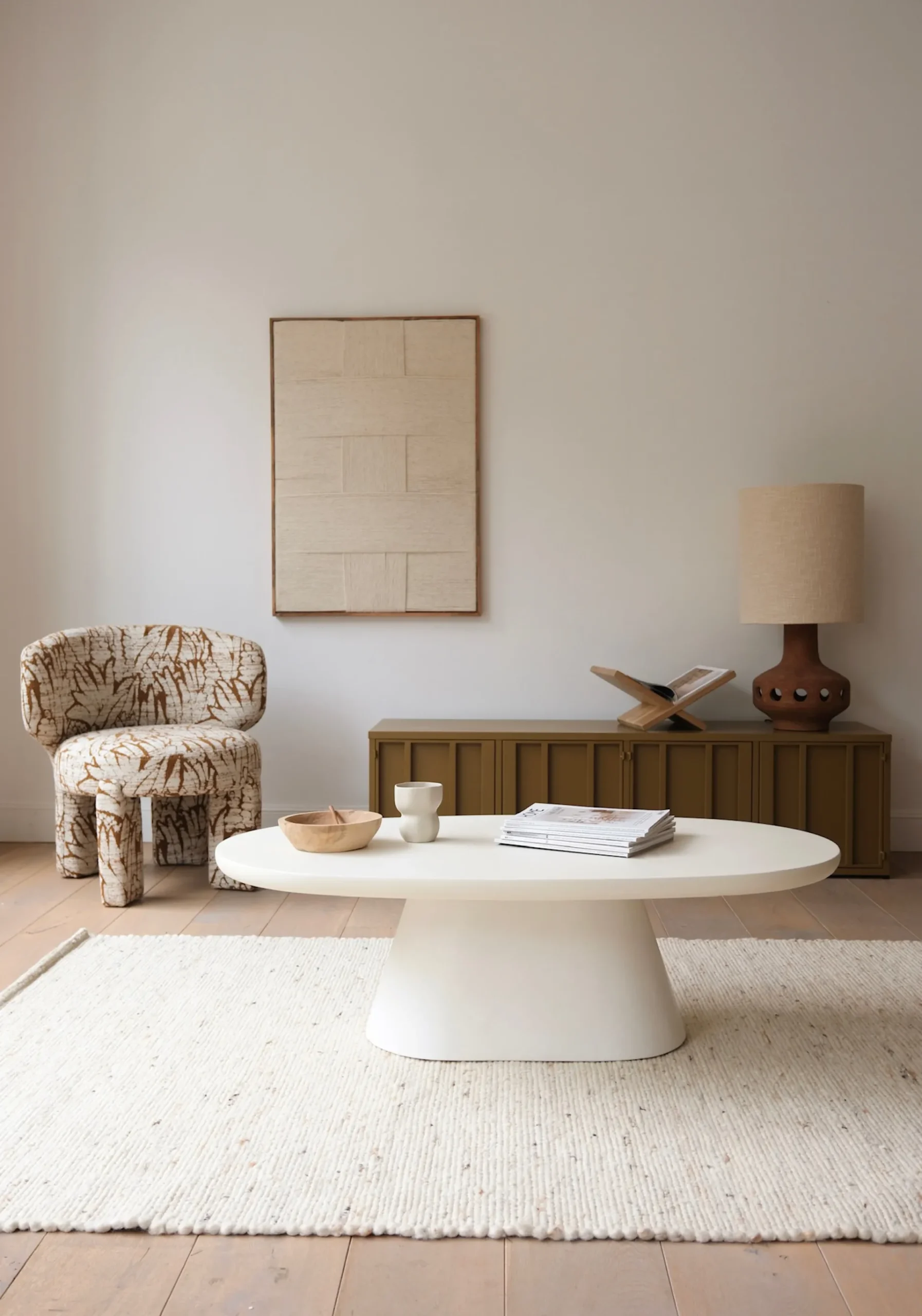 Sélection M Table basse ciment blanc Sale