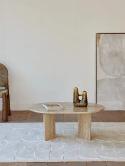 Sélection M Table basse travertin ovale Online