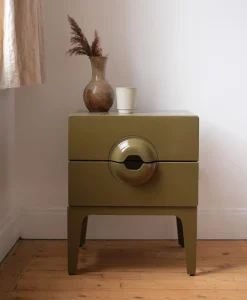 Sélection M Table de chevet vert olive Outlet