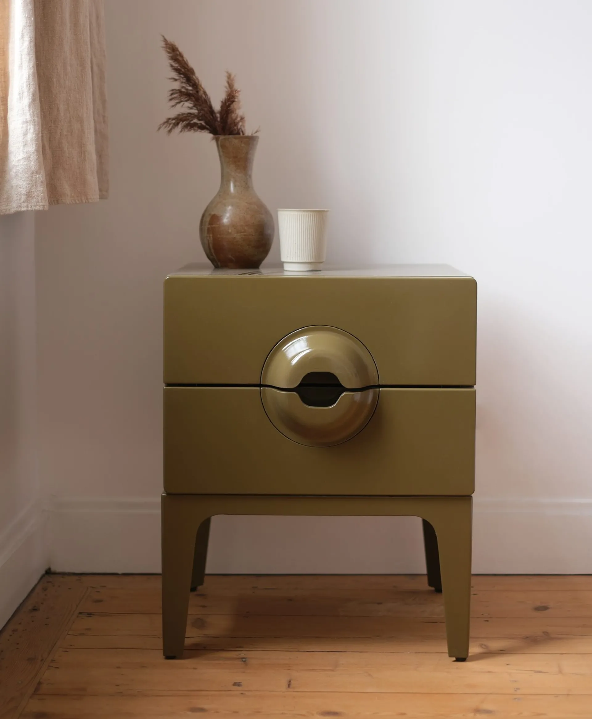 Sélection M Table de chevet vert olive Outlet