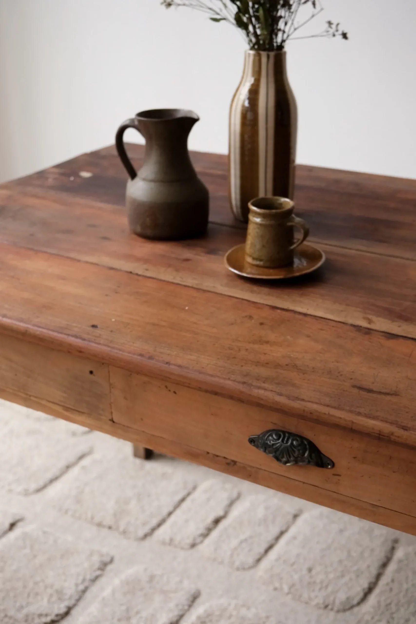 Sélection M Table de ferme ancienne en bois massif Discount