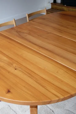 Sélection M Table Regain en orme massif avec rallonges Outlet