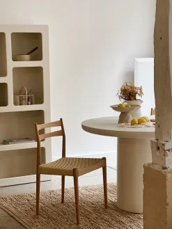 Sélection M Table ronde de salle à manger – enduit à la chaux Best