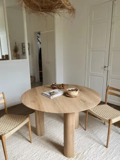 Sélection M Table ronde en bois pour salle à manger Clearance