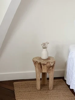 Sélection M Tabouret trepied en teck recyclé Outlet