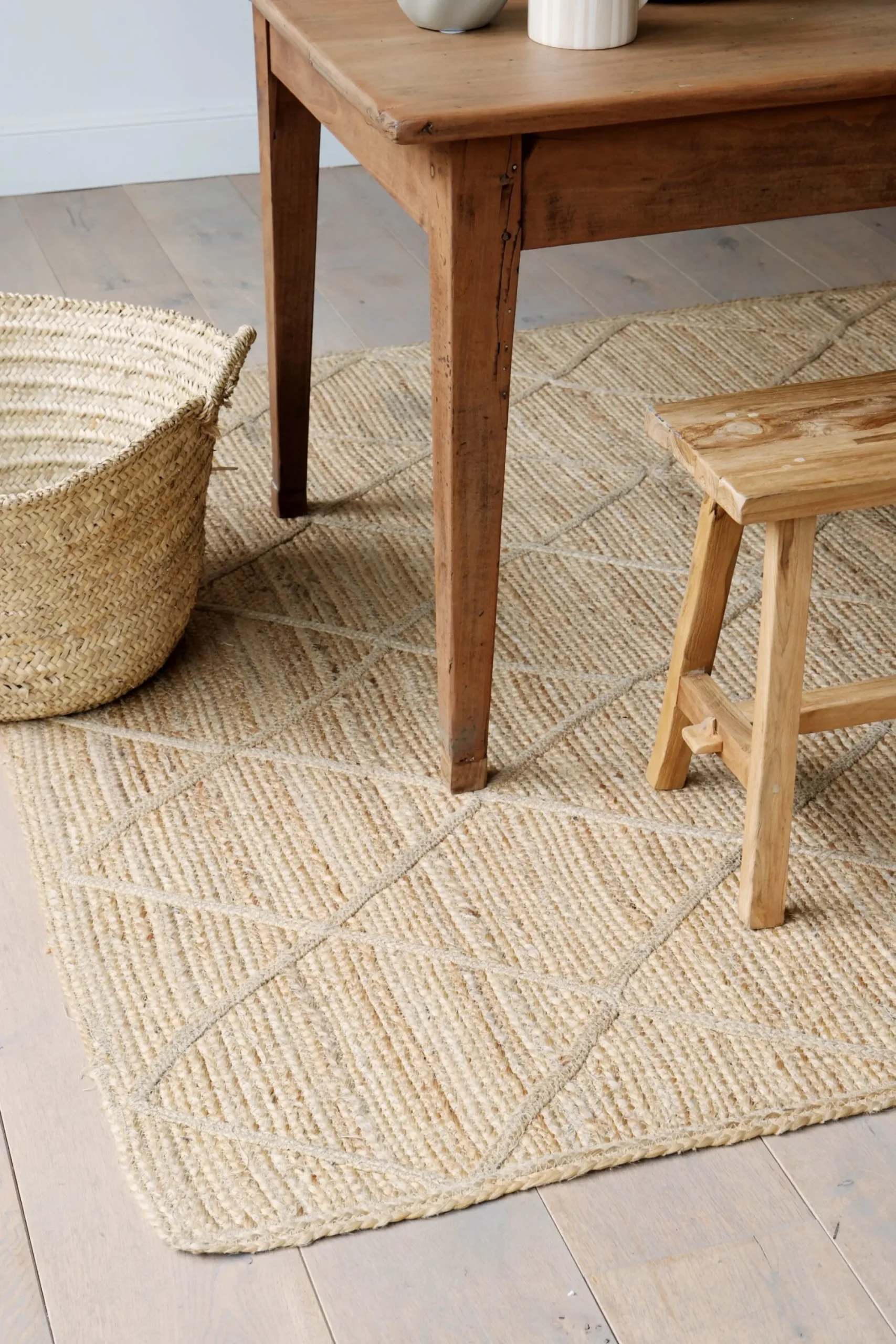 Sélection M Tapis croisillon en jute New
