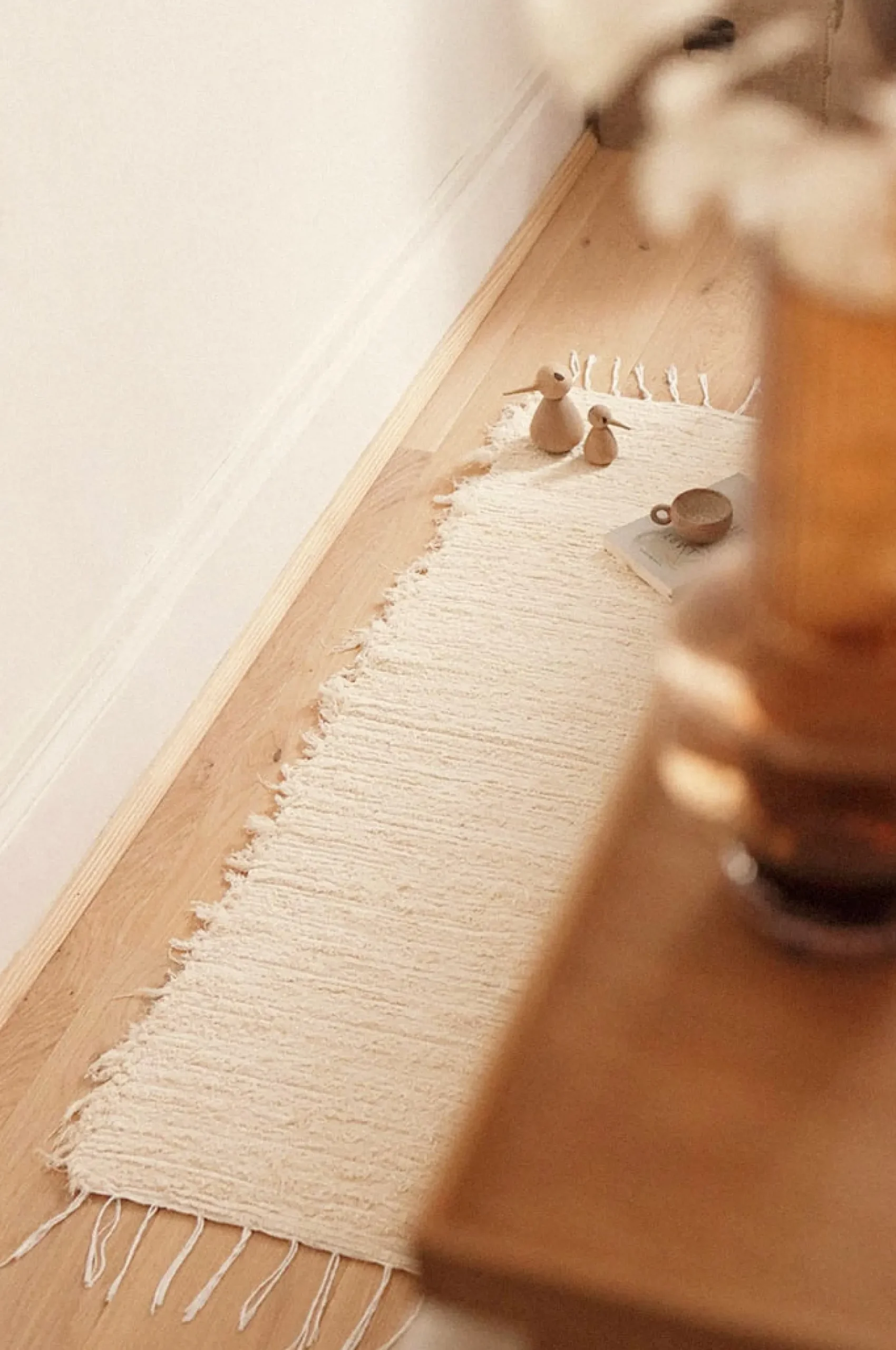 Sélection M Tapis écru unis en coton recyclé New