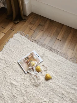 Sélection M Tapis écru unis en coton recyclé 200X300cm Hot