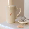 Sélection M Tasse à thé en porcelaine avec soucoupe et boule à thé Discount