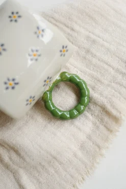 Sélection M Tasse en grès à fleurs peinte main